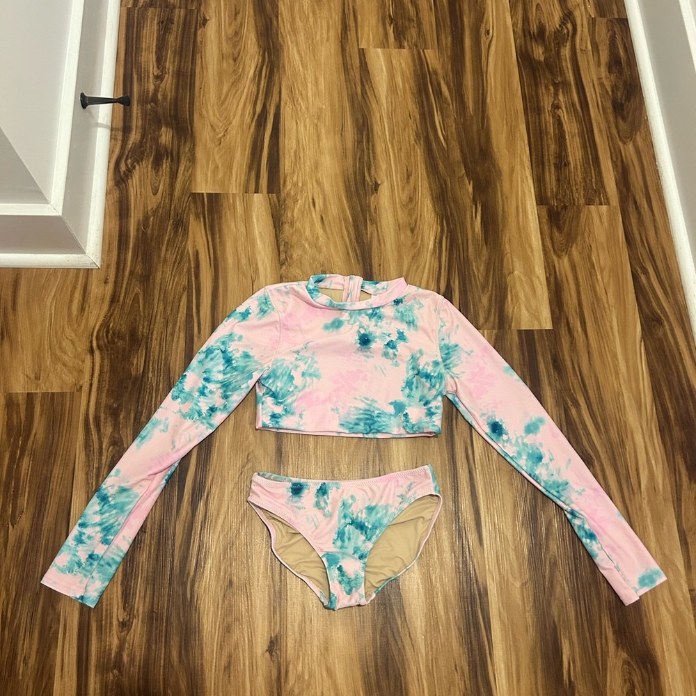 Girls Shade Critters tie dye bathing suit size 12